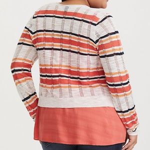 NWT - Striped Draped Cardigan - Torrid 4